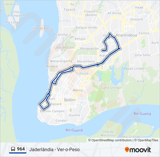 964 Bus Line Map