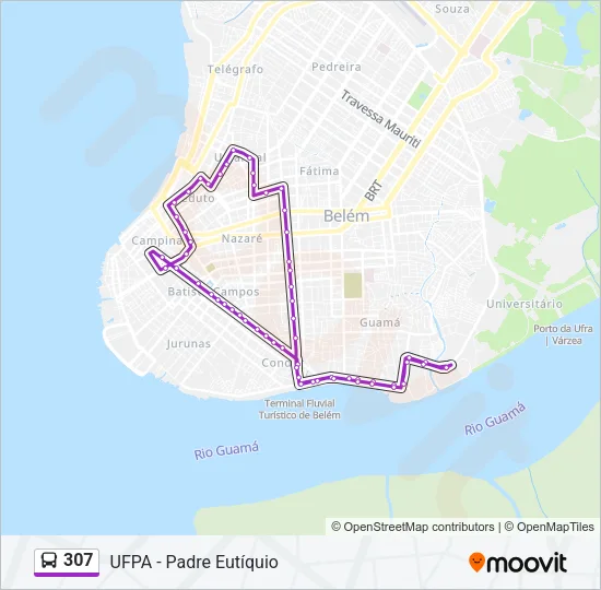 307 Bus Line Map