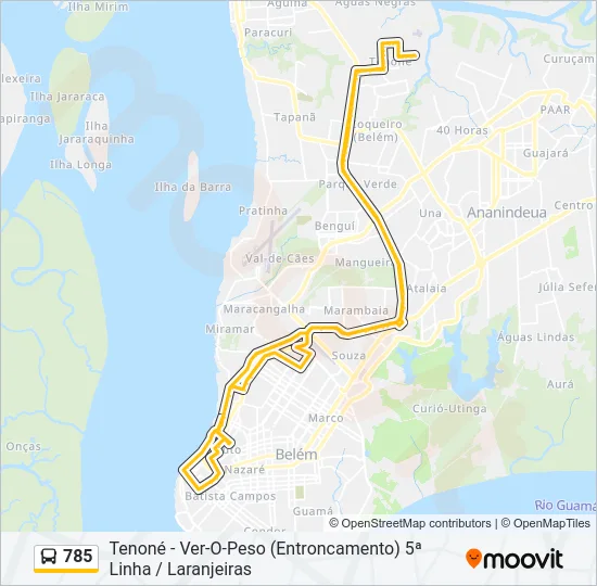785 Bus Line Map