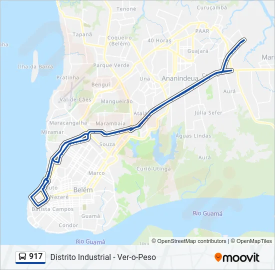 917 Bus Line Map