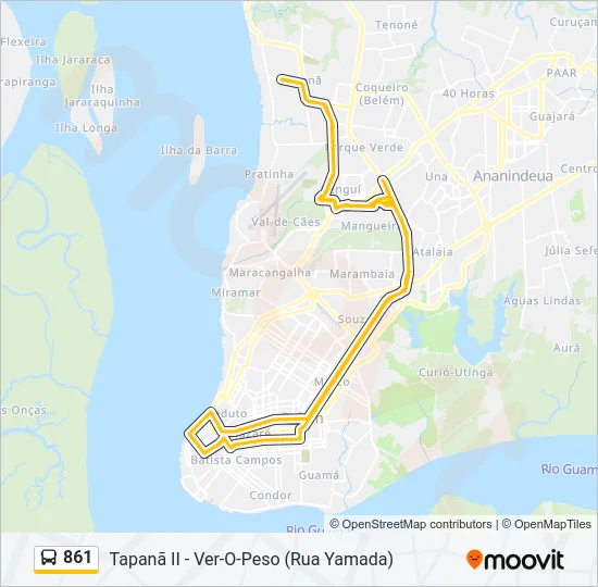 861 Bus Line Map