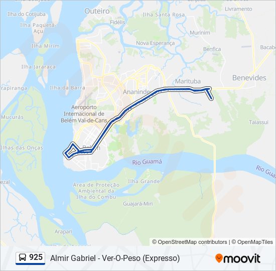 925 bus Line Map