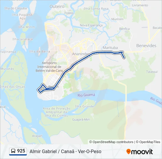 925 Bus Line Map
