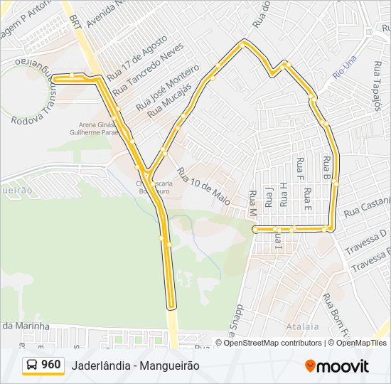 960 Bus Line Map