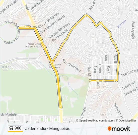 960 Bus Line Map