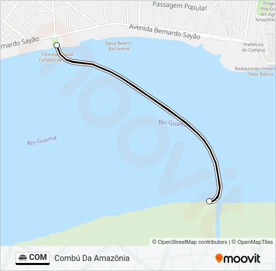 COM Ferry Line Map