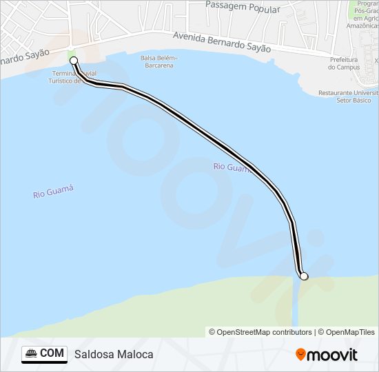 COM ferry Line Map