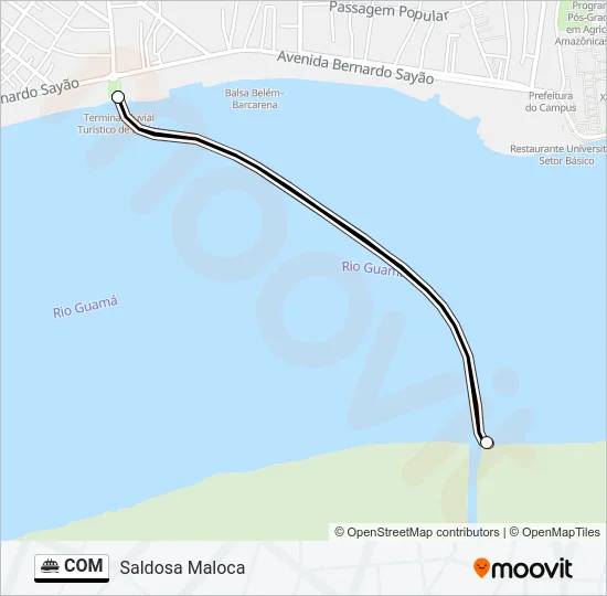 COM Ferry Line Map