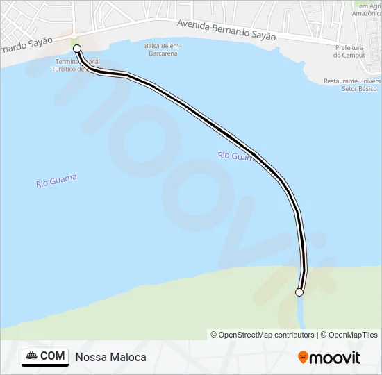 COM Ferry Line Map
