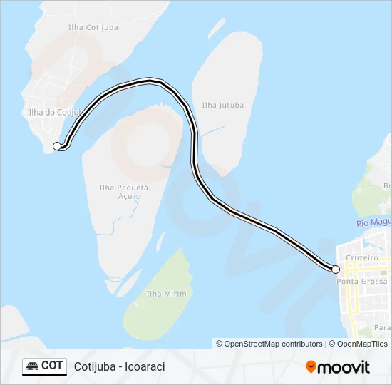 COT Ferry Line Map