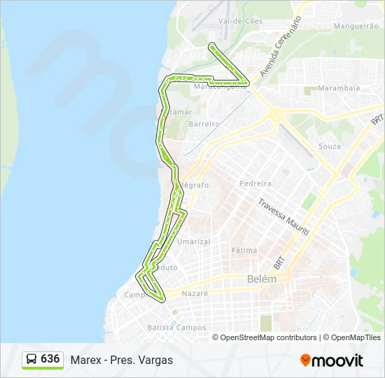636 Bus Line Map