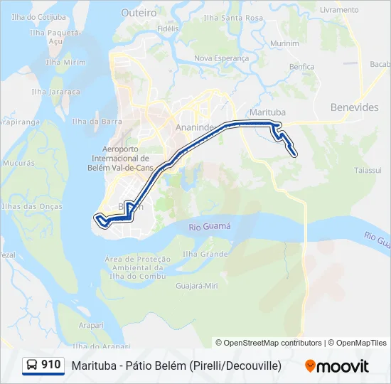 910 Bus Line Map