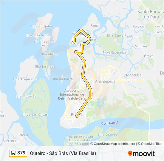 879 Bus Line Map