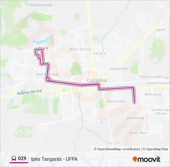 029 Bus Line Map