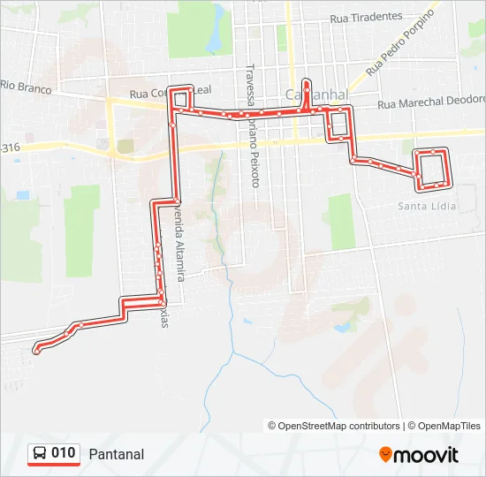 010 Bus Line Map