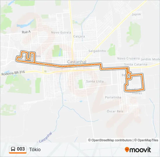 003 Bus Line Map