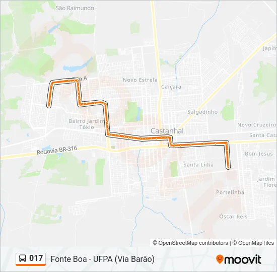 017 Bus Line Map