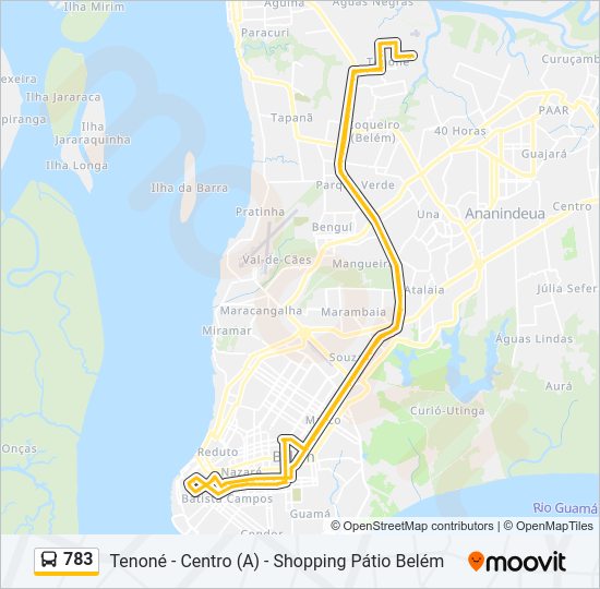783 Bus Line Map