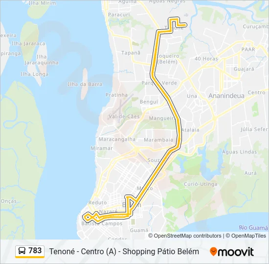 783 Bus Line Map
