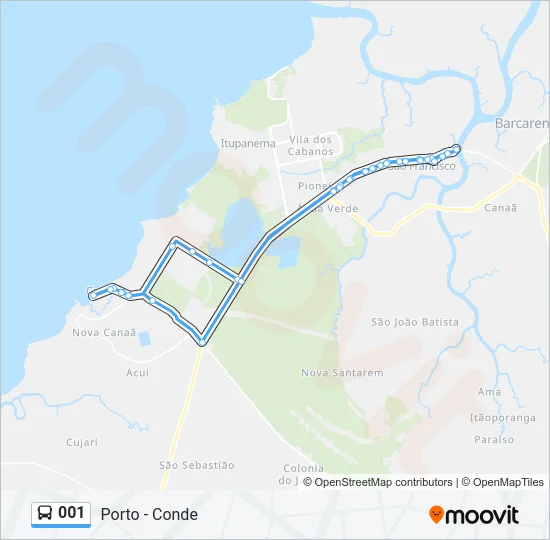 001 Bus Line Map