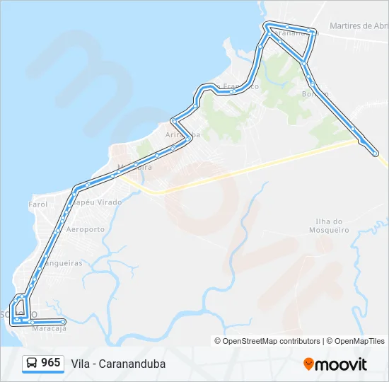 965 Bus Line Map