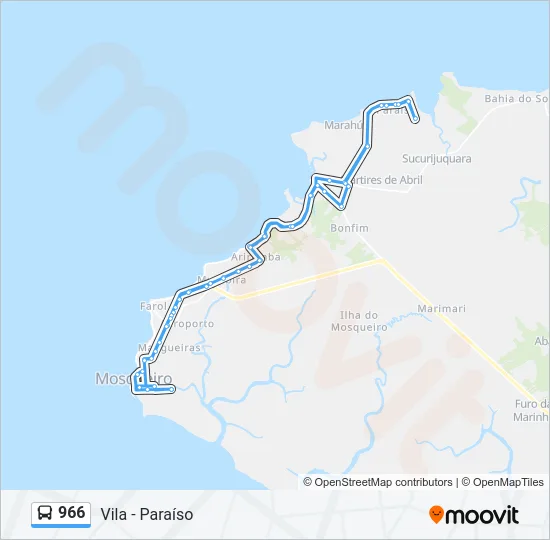 966 Bus Line Map