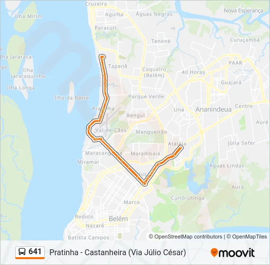 641 Bus Line Map