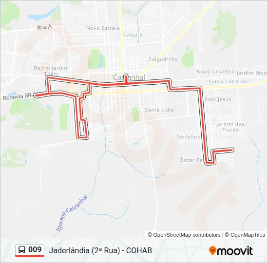 009 Bus Line Map