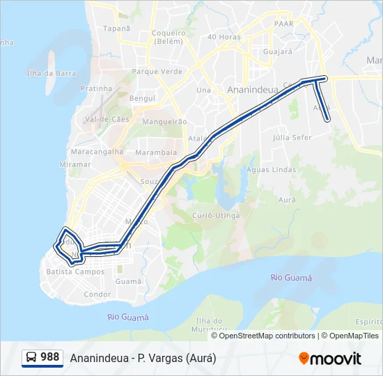 988 Bus Line Map