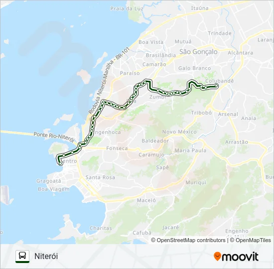 445 Bus Line Map