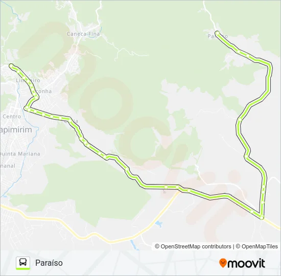 PARAÍSO - LIMOEIRO Bus Line Map