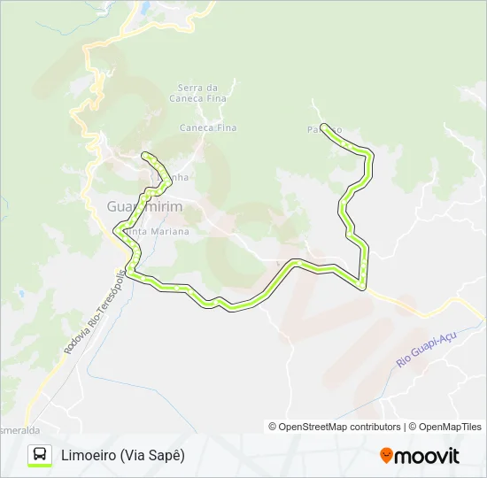 PARAÍSO - LIMOEIRO Bus Line Map