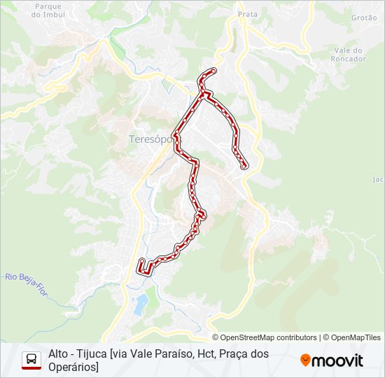 Mapa de 26B de autobús