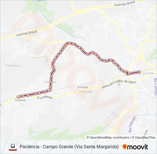 842 Bus Line Map
