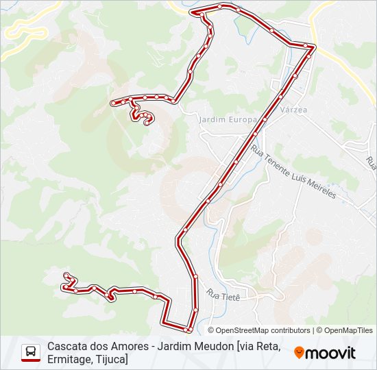 Mapa de 48A de autobús