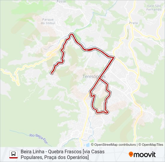 Mapa da linha 08C de ônibus