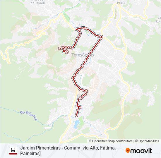 Mapa de 12D de autobús