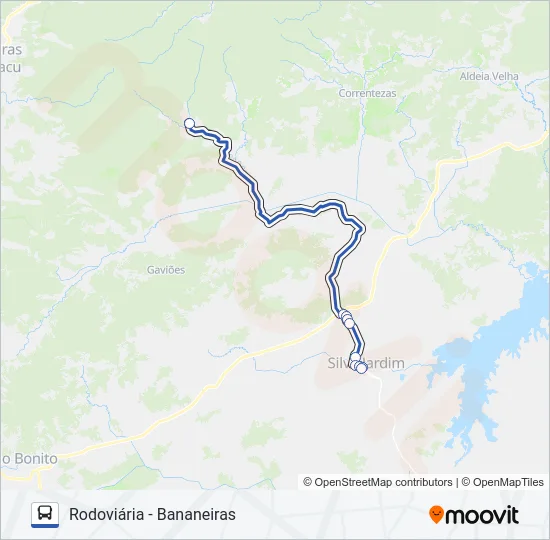 RODOVIÁRIA - BANANEIRAS Bus Line Map