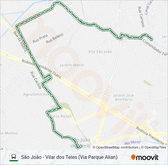 7003 Bus Line Map