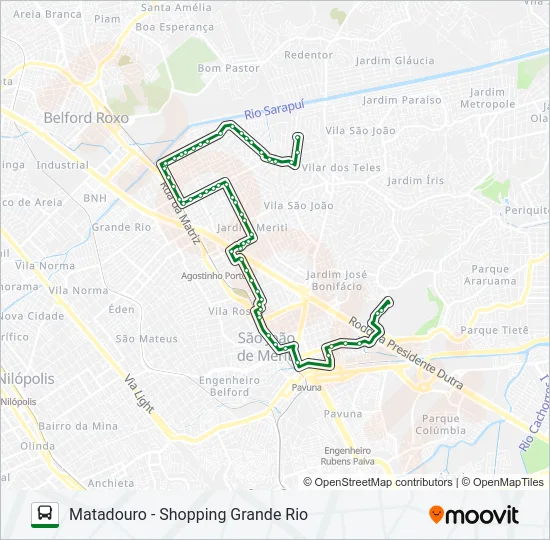 7004 Bus Line Map