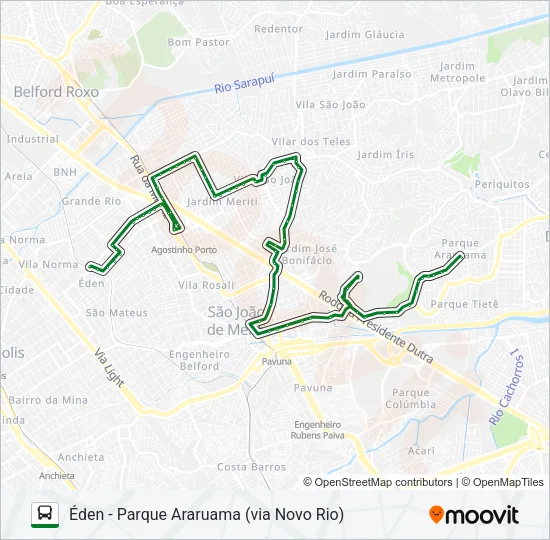 7001 Bus Line Map