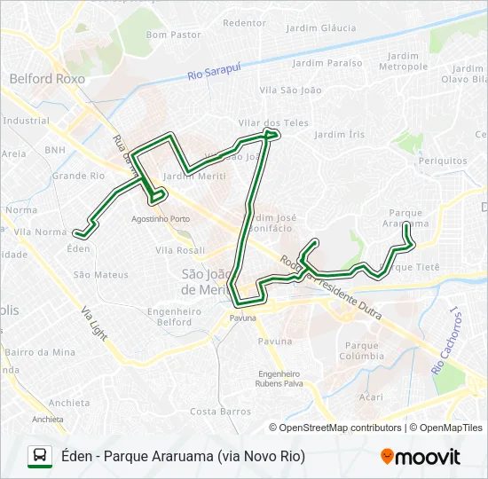 7001 Bus Line Map