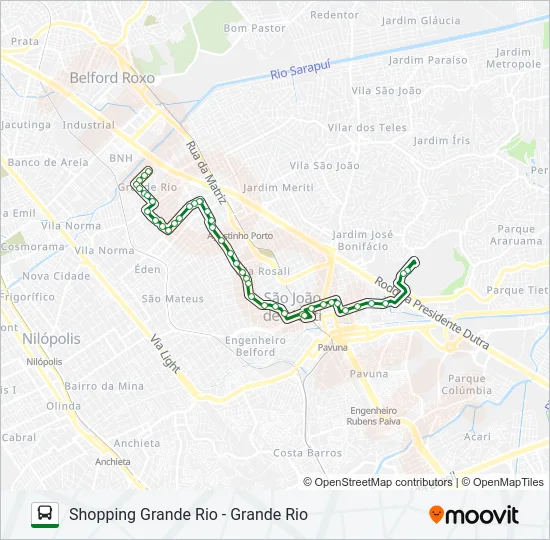 7005 Bus Line Map