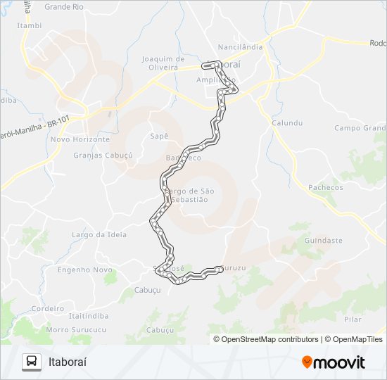 Mapa de 70 de autobús