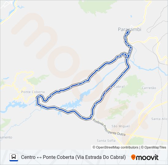 Mapa da linha 07 de ônibus