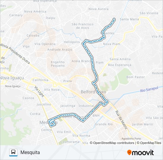 Como chegar até Batatinha Frita 1-2-3! em Belford Roxo de Ônibus ou Trem?