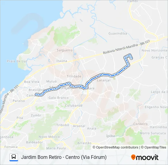 21 Bus Line Map