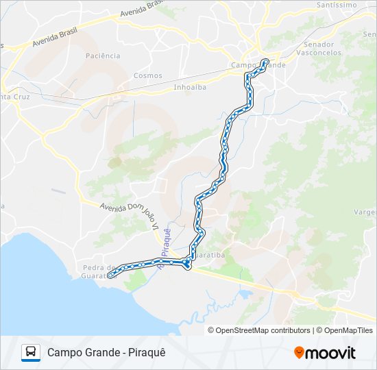 Mapa de 852SP de autobús