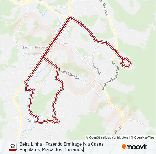 20B Bus Line Map