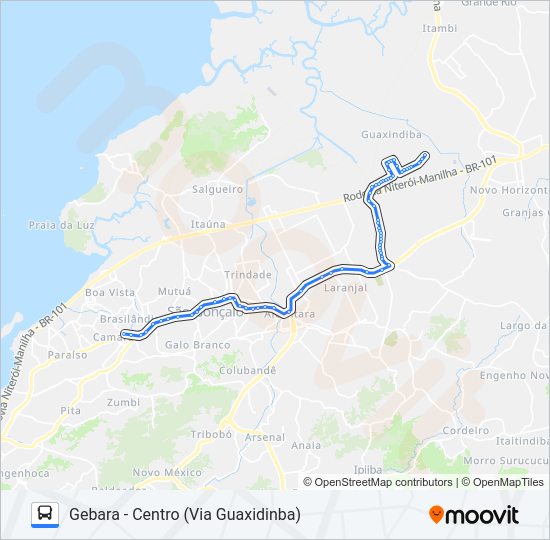 Mapa da linha 07 de ônibus